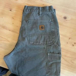 Green Carhartt Double Front Pants